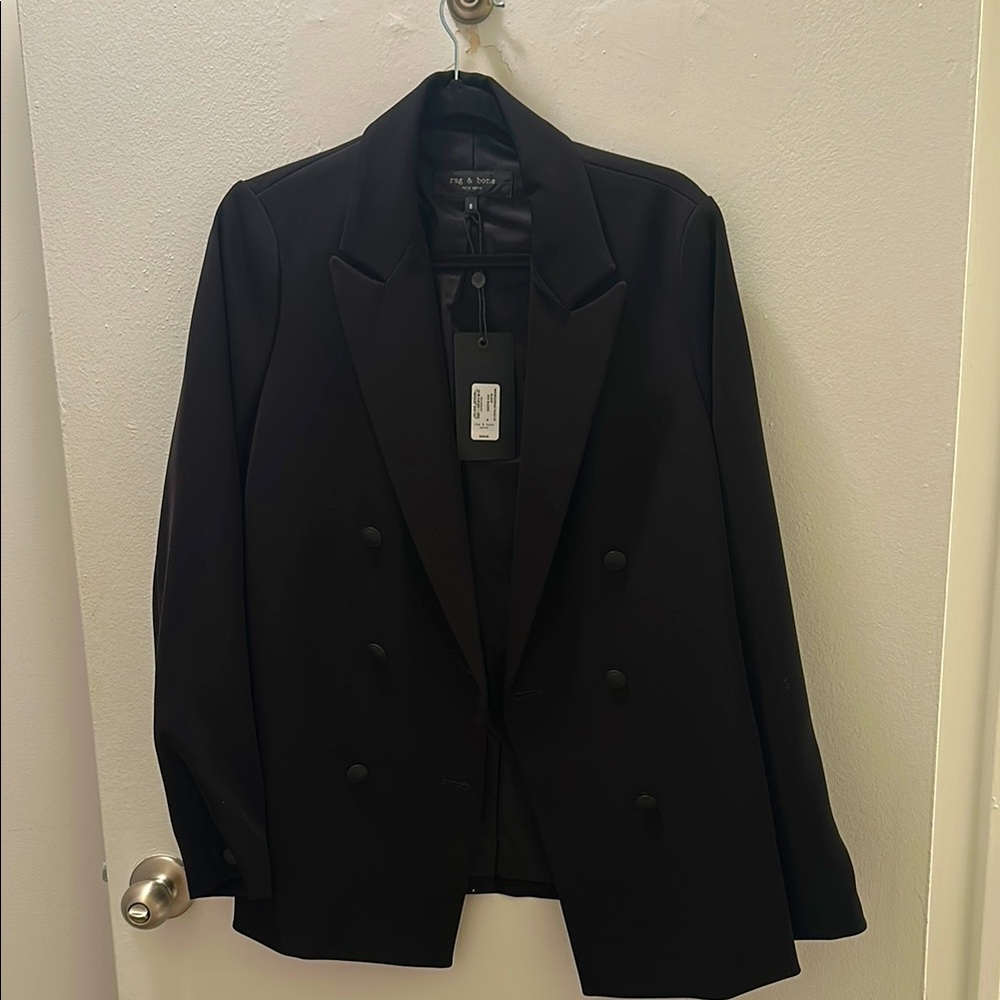 Rag & Bone Nyx Black Double-Breasted Women's Blazer